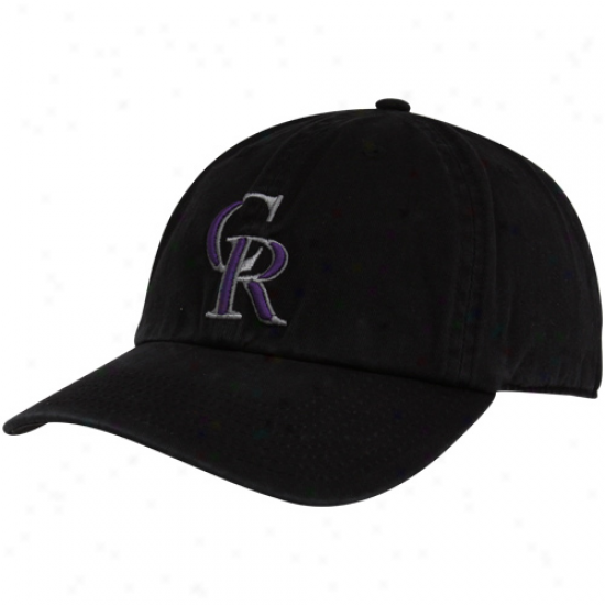 '47 Brand Colorado Rockies Black Cleanup Adjustable Hat