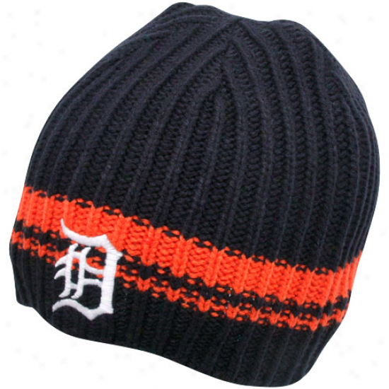 '47 Brand Detroit Tigers Navy Blue Ontario Cabble Knit Beanie