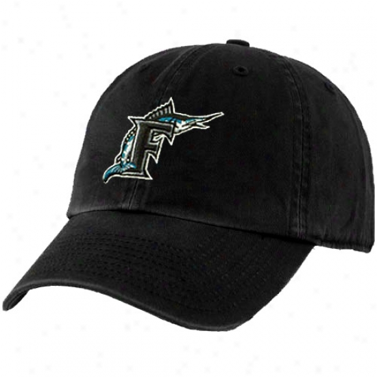 '47 Brand Florida Marlins Black Cooperstown Franchise Fitted Hat