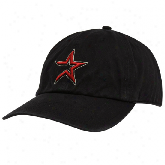 '47 Brand Houston Astros Black Cleanu0 Adjustable Hat