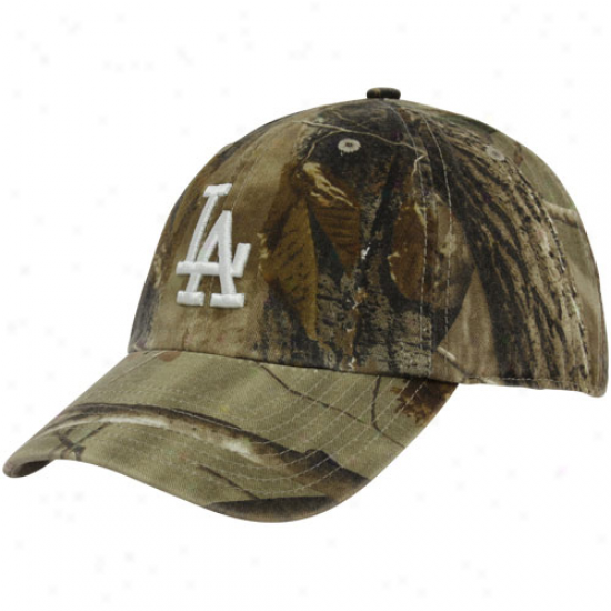 '47 Brand L.a. Dodgers Real Tree Camo Cleanup Adjustable Hat