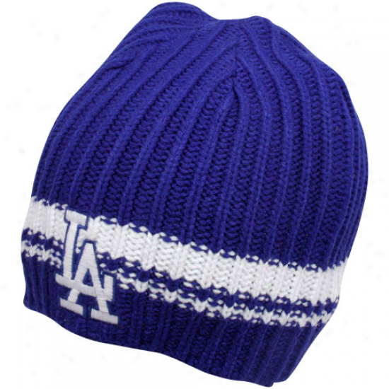 '47 Brand L.a. Dodgers Royal Blue Blue Ontario Cable Knit Beanie
