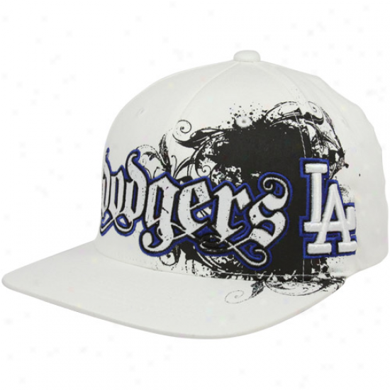 '47 Brand L.a. Dodgers White Clawson Closer Flex Fit Hat