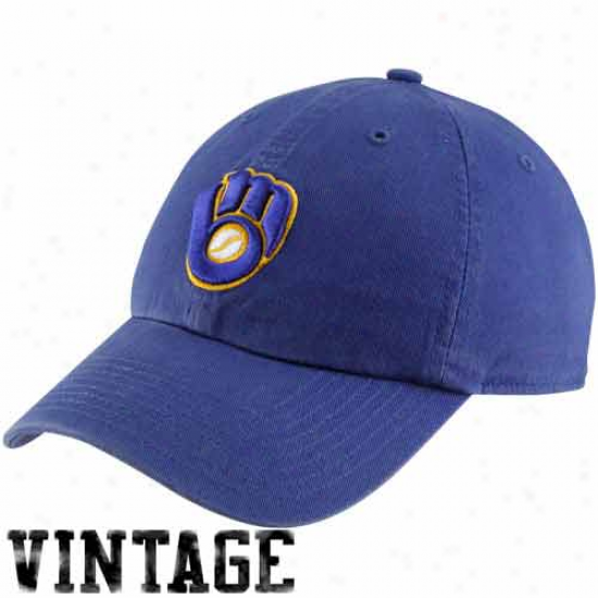 '47 Mark  Milwaukee Brewers Magnificent Blue 1989 Cooperstown Franchise Flex Fit Hat