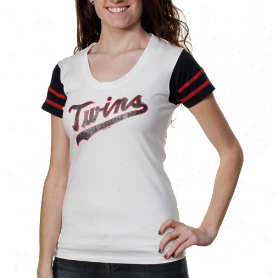 '47 Brand Minnesota Twins Ladies Grand Slam T-shirt - White
