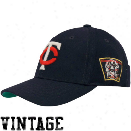 '47 Brand Minnesota Twins Navy Blue Cooperstown Brooksby Flex Paroxysm Hat