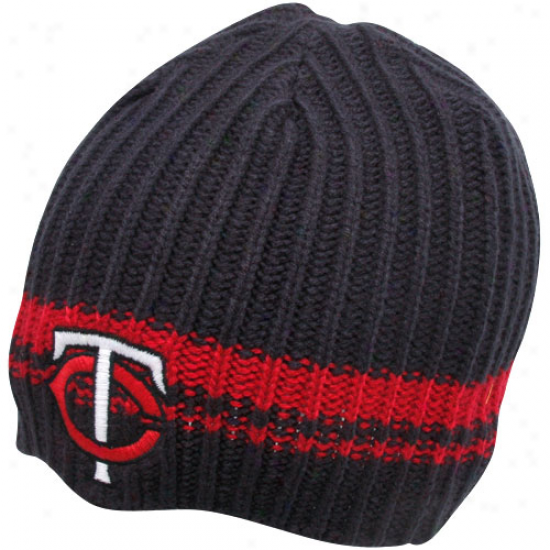 '47 Brand Minnesota Twins Navy Blue Ontario Cable Knit Beanie