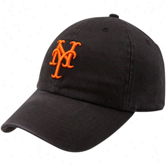 '47 Brand New York Giants Black Throwback Cooperstown Franchise Fityed Hat