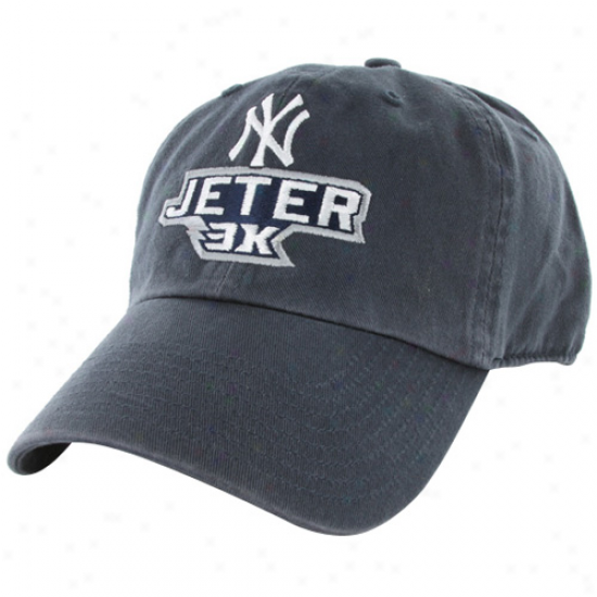 '47 Stigma New York Yankees #2 Derek Jeter Navy Blue 3000 Hits Adjustable Slouch Hat