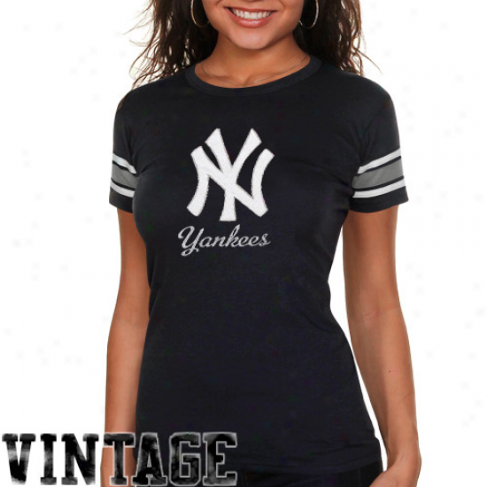 '47 Brand New York Yankees Womens Vintage Campus T-shirt - Navy Blue