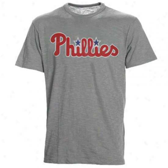 '47 Mark  Philadelphia Phillies Ash Baseline Currnt Day Script Premium T-shirt