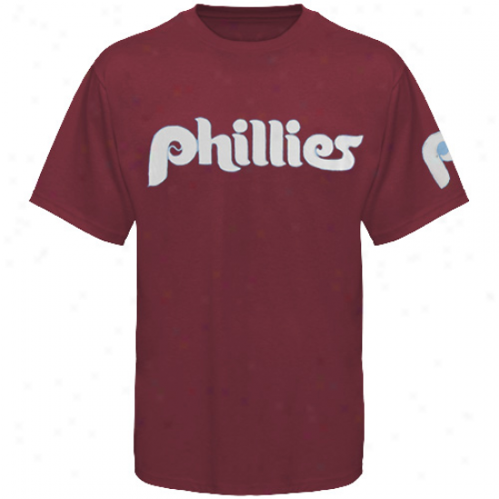 '47 Brand Philadelphia Phillies Maroon Cooperstown Fieldhouse Premium T-shirt