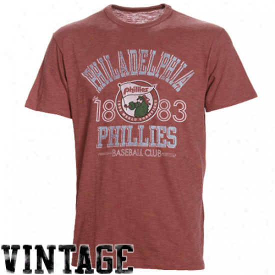 '47 Brand Philadelphia Phillies Maroon Scrum Phanatic Reward T-shirt