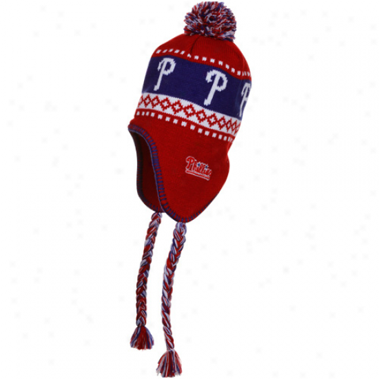 '47 Brand Philadelphia Phillies Red Abominable Tassel Knit Beanie
