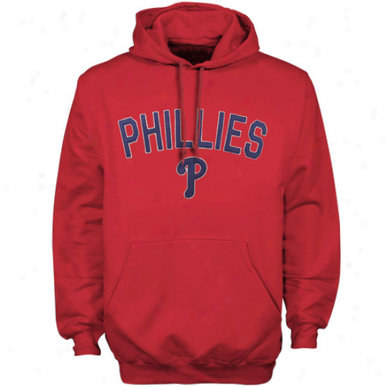 '47 Brand Philadelphia Phillies Red Scrimmage Pullover Hoody Sweatshirt
