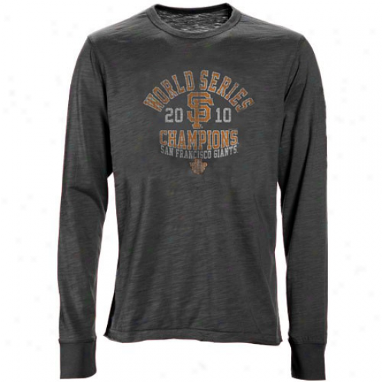 '47 Brand San Francisco Giants Charcoal 2010 World Series Champions Premium Scrum Long Sleeve T-shirt