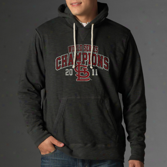 '47 Brand St. Louis Cardinals Charcoal 2011 World Serie ChampionsS lugger Pullover Hoodie Sweatshirt