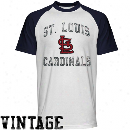 '47 Brand St. Louis Cardinals Fieldhouse Raglan T-shirt - White-navy Blue