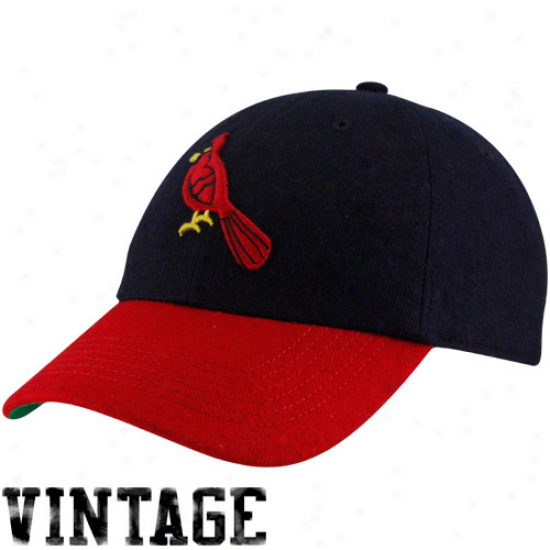 '47 Brand St. Louis Cardinals Navy Blue-red Cooperstown Brooksby Flex Suit Hat