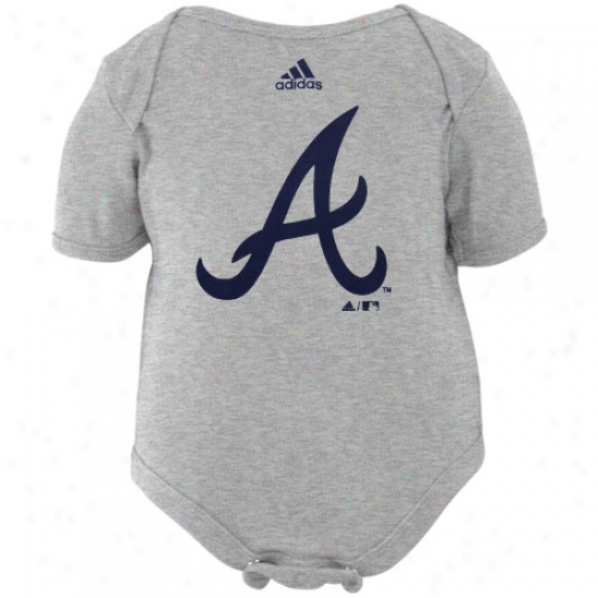 Adidas Atlanta Braves Infant Ash Team Logo Creeper-