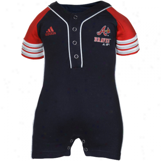 Adidas Atlanta Braves Infant Nayg Blue Jersey Romper