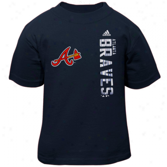 Adidas Atlanta Braves Toddler Navy Blue The Loudest T-shirt