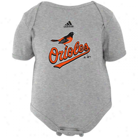 Adidas Baltimore Orioles Infant Ash Team Logo Creeper