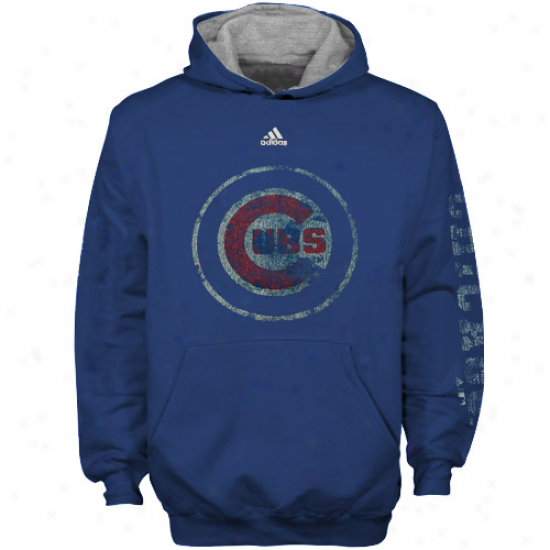 Adidas Chicago Cubs Youth Magnificent Blue Big & Proud Hoody Sweatshirt