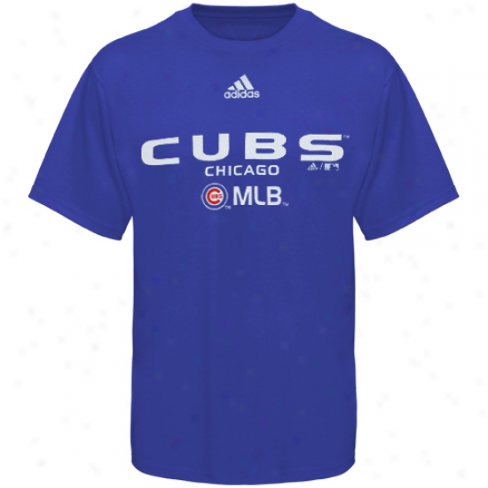 Adidas Chicago Cubs Youth Royal Blue Steel Keenness T-shirt