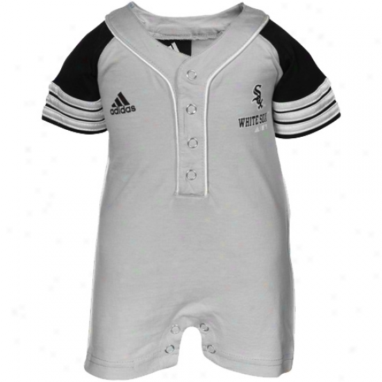 Adidas Chicago White Sox Infant Ash Jersey Romper