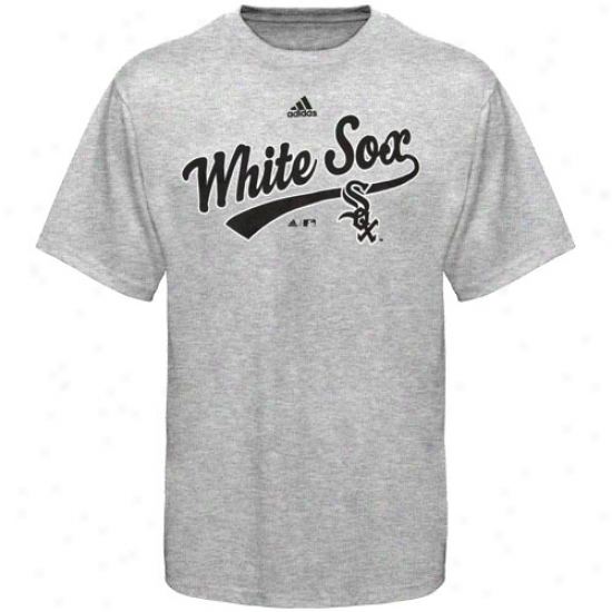 Adidas Chicago White Sox Presxhool Ash Script T-shirt