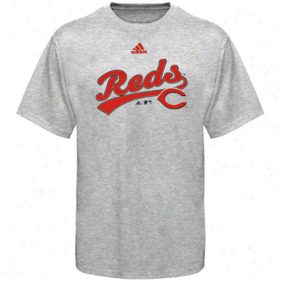 Adidas Cincinnati Reds Preschool Ash Script T-shirt