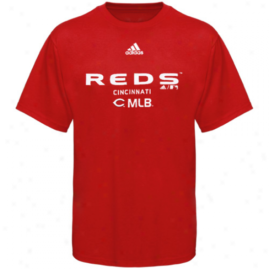Adidas Cincinnati Reds Youth Red Steel Edge T-shirt