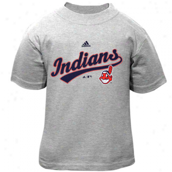 Adieas Cleveland Indians Toddler Ash Script T-shirt