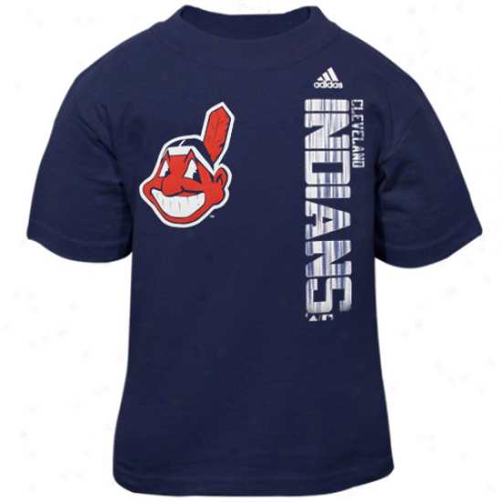 Adidas Cleveland Indians Toddler Navy Blue The Loudest T-shirt