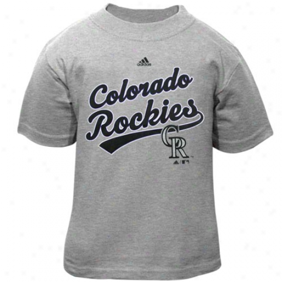 Adidas Colorado Rockies Toddler Script T-shirt - Ash