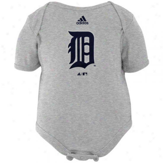 Adidas Detroit Tigers Infant Ash Team Logo Creeper