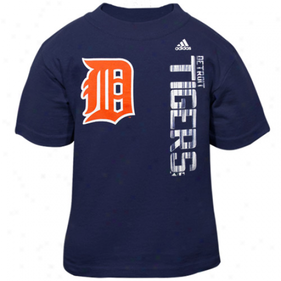 Adidas Detroit Tigers Toddler Navy Blue The Loudest T-shirt