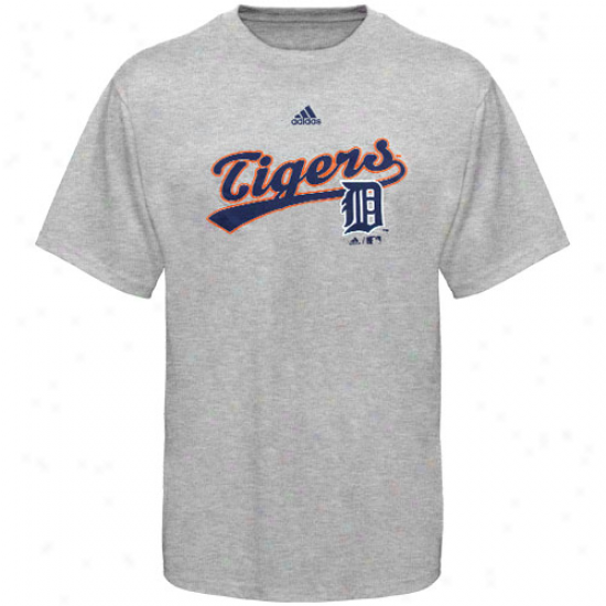 Adidas Detroit Tigers Youth Ash Script T-shirt