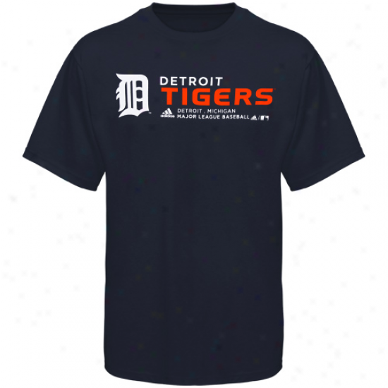 Adidas Detroit Tigers Youth Navy Blue Diamond Edge T-shirt