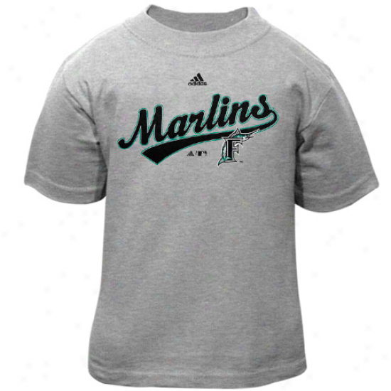 Adidas Florida Marlins Toddler Ash Script T-shirt