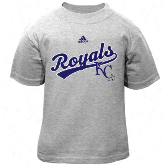 Adidas Kansas City Royals Toddler Ash Script T-shirt