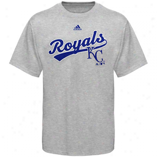 Adidas Kansas City Royals Youth Ash Script T-shirt