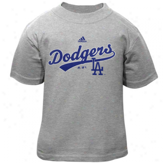 Adidas L.a. Dodgers Toddler Ash Script T-shirt