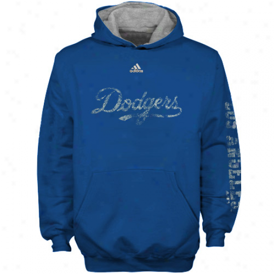 Adidas L.a. Dodgers Youth Royal Pedantic  Big & Proud Hoody Sweatshirt