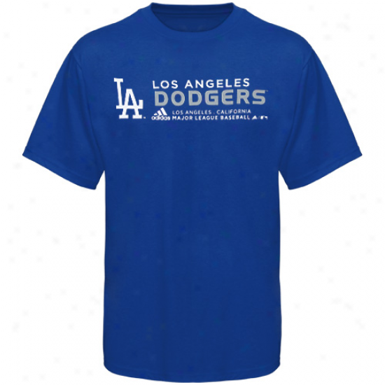 Adidas L.a. Dodgers Youth Kingly Blue Diamond Edge T-shirt