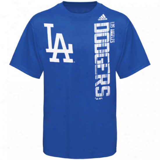 Adidas L.a. Dodgers Youth Royal Blue The Loudest T-shirt