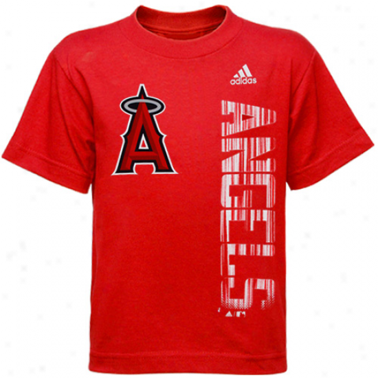 Adidas Los Angeles Angels Of Anayeim Preschool Red The Loudest T-shirt