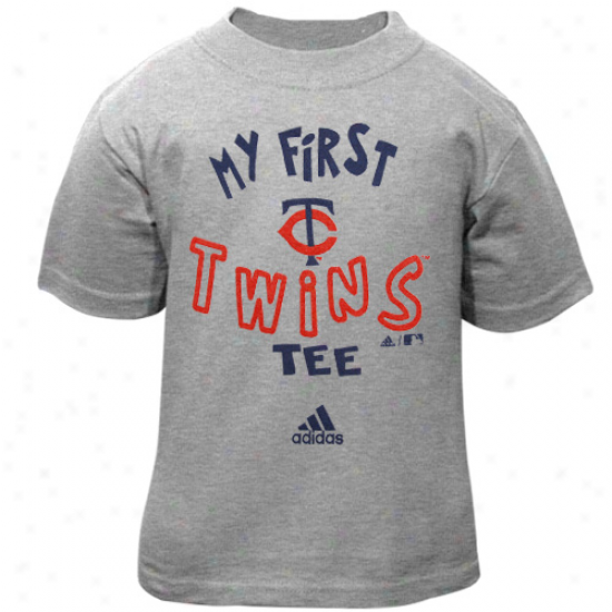Adidas Minnesota Twins Infant Ash The Otheer First T-shirt
