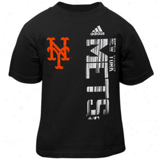 Adidas New York Mets Toddler The Loudest T-shirt - Black